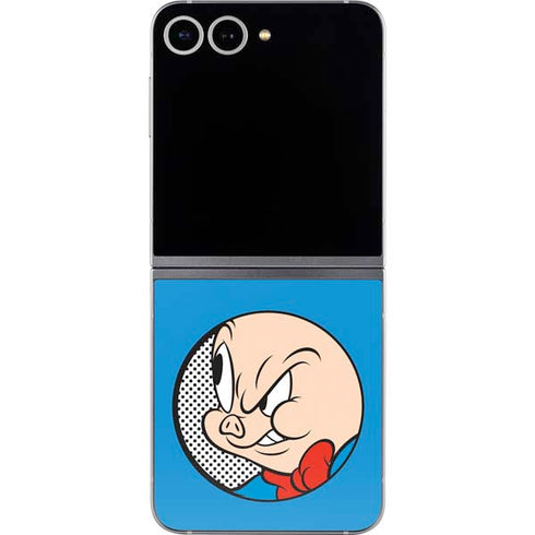 Looney Tunes Porky Pig Two Circles Galaxy Z Flip6 Skin